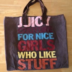 Juicy Couture Sturdy, Overside Tote Bag- Leather Handles